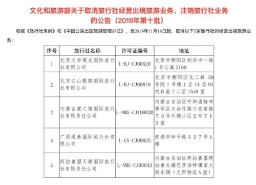 文旅部重拳整頓出境游市場，今年已取消67家旅行社經營資質